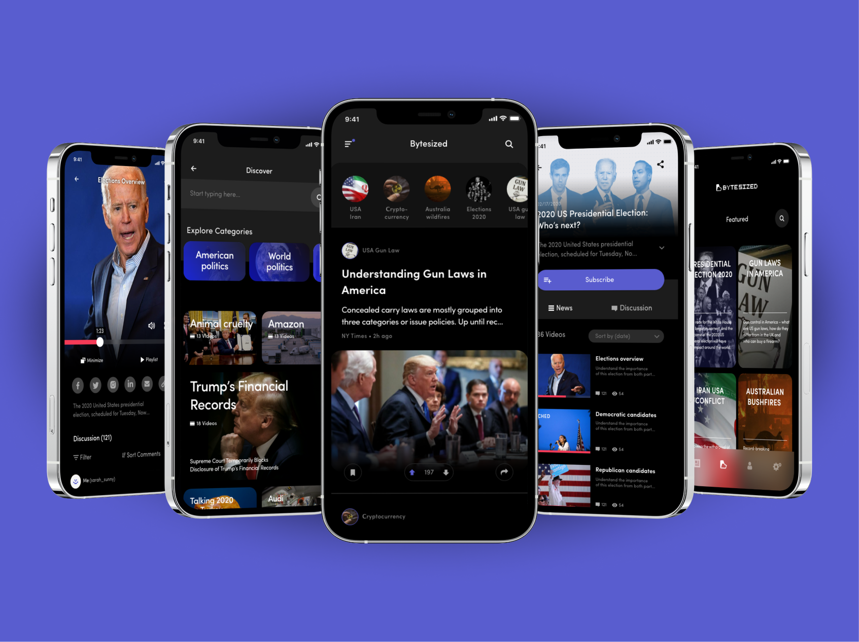 Politics mobile app design